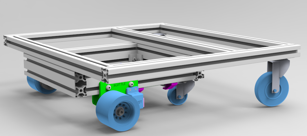 Scuttle 机器人 100k 带框架